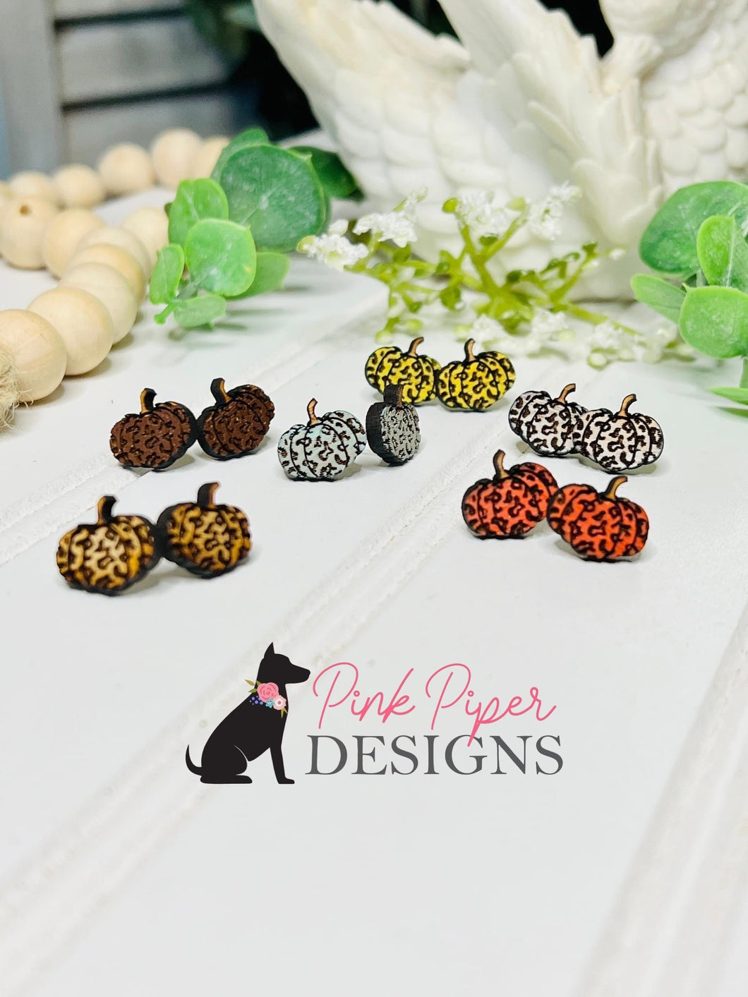 Leopard Pumpkin Earrings